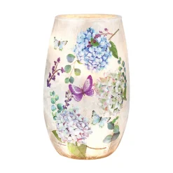 – Small Pastel Hydrangeas And Purple Butterfly Illuminated Lighted Vase<Stony Creek Discount