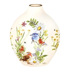 – Spring Florals Brown Bird on Ground Illuminated Lighted Vase<Stony Creek Outlet