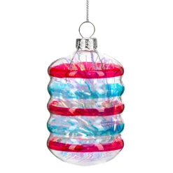 5-Striped Glass Drop Ornament< Best