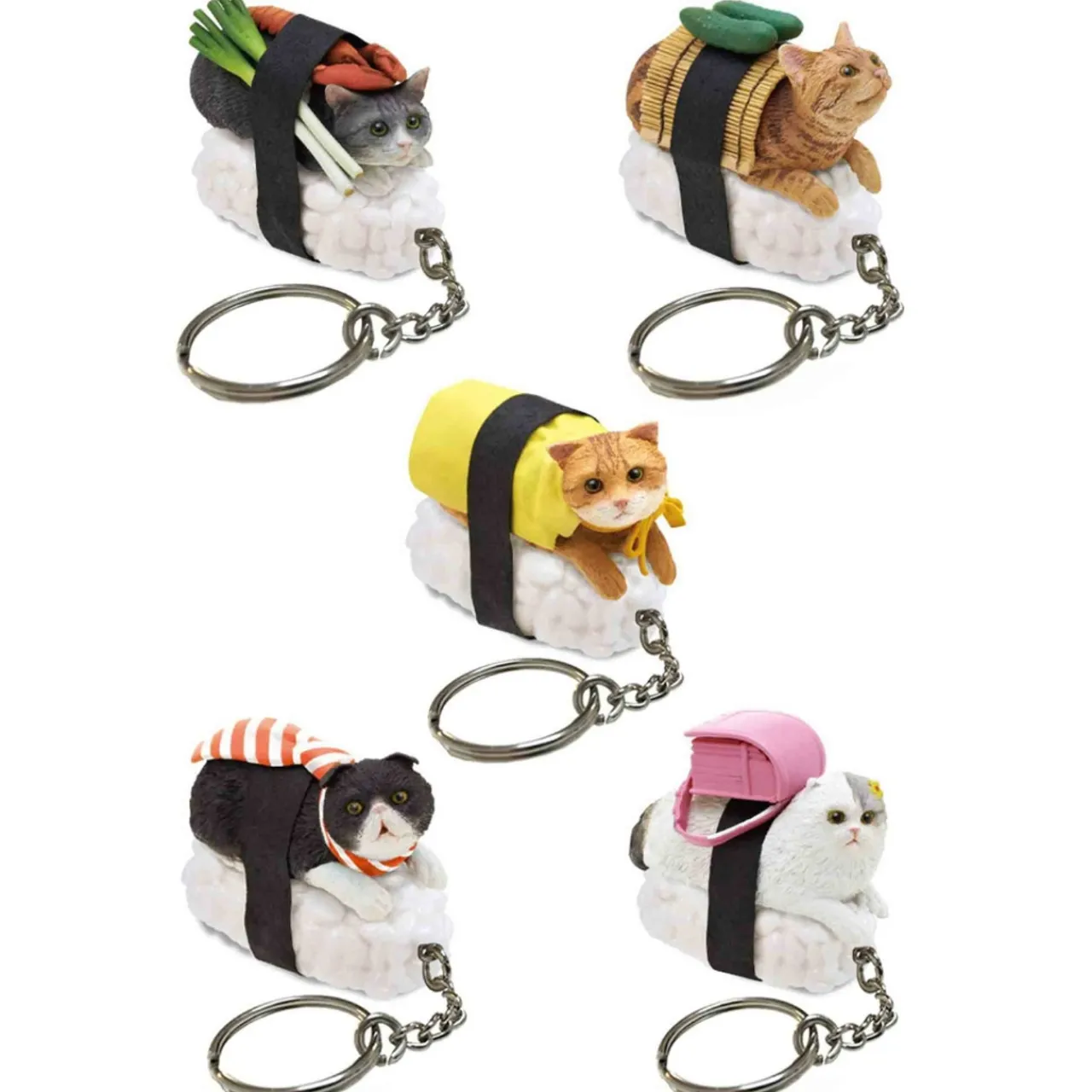 Sushi Cat Keyring Blind Box – 1 Random Keyring< Sale