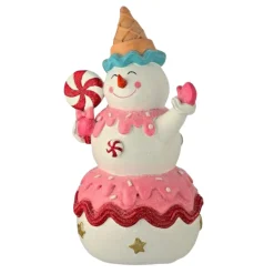 Sweets Candy Snowman Figurine Holding Peppermint< Sale