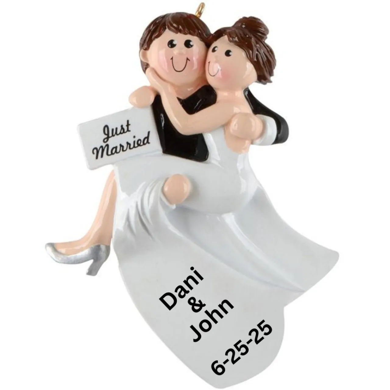 Swept Away Couple Personalized Ornament< Sale