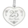 25th Anniversary Heart Ornament - Gift Boxed< Clearance