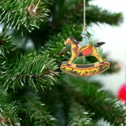 Tin Rocking Horse Ornament< Sale