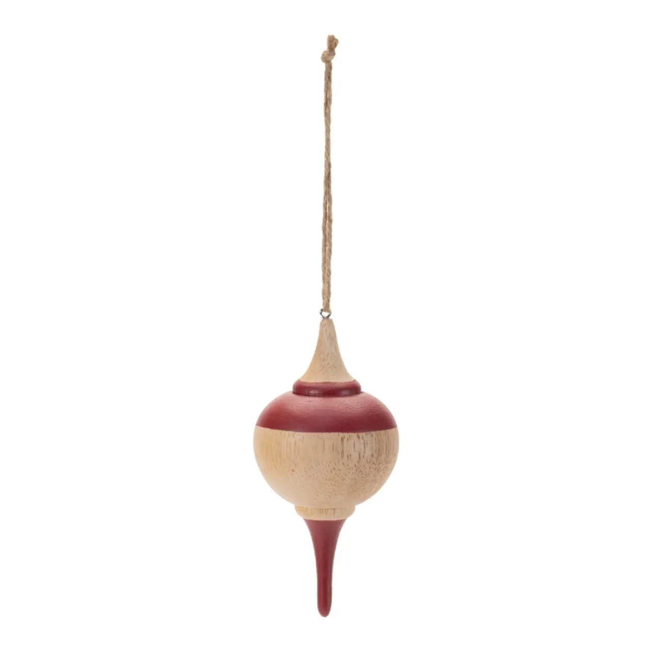 Turned Wood Tear Drop Ornament< Discount
