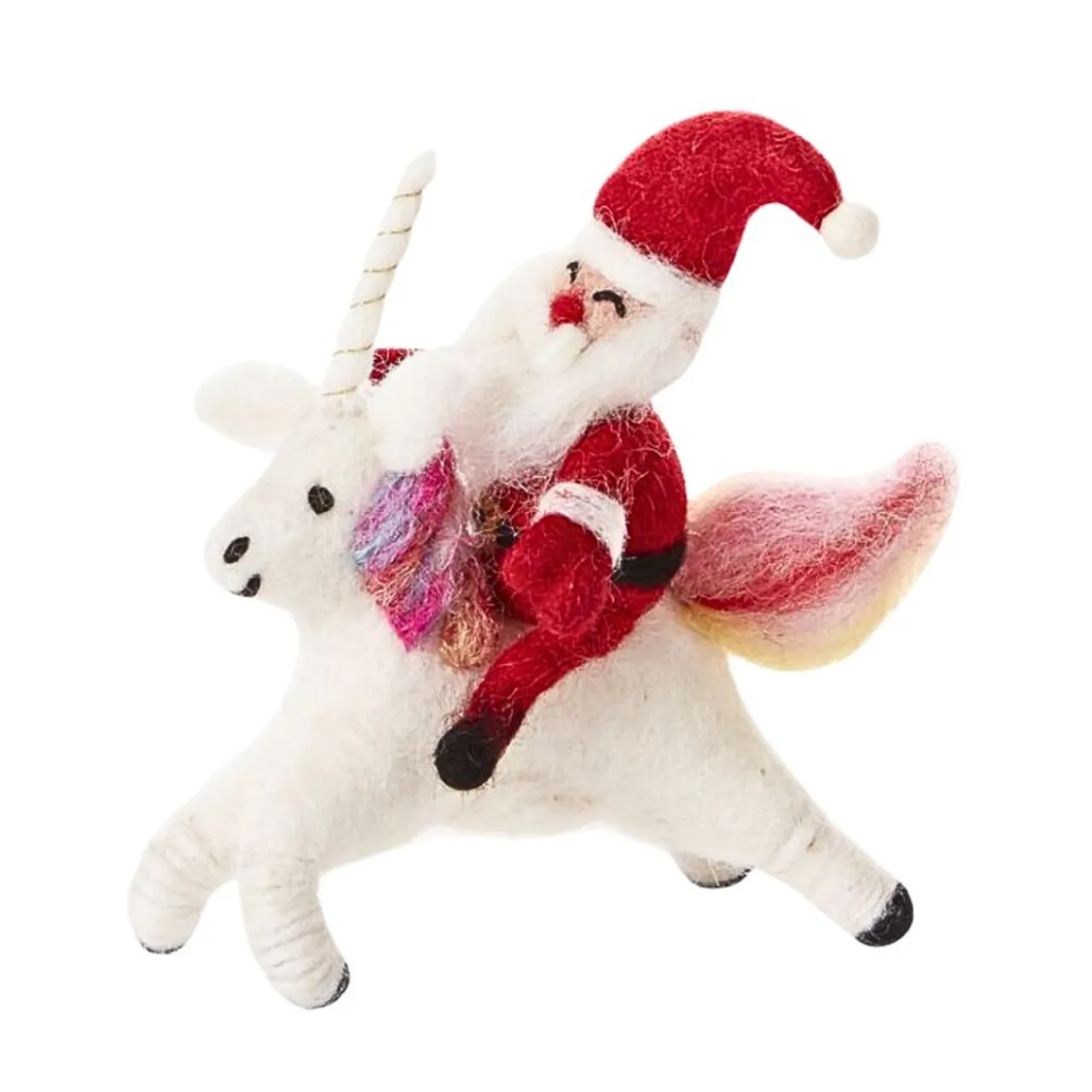 Unicorn Santa Ornament< Discount