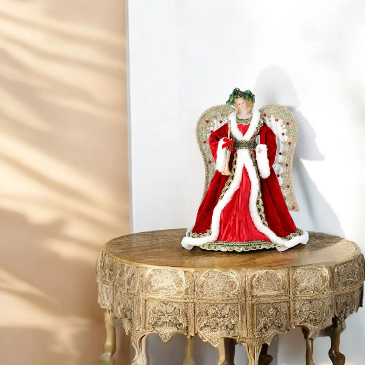 Velvet with Jewels Angel Tree Topper< Online