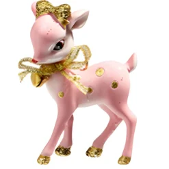 Vintage Pink Deer - Head Down Ornament< Fashion