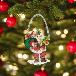 Vintage Santa with Green Sack Ornament< Clearance