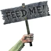 Warning From Below Feed Me Sign< Fashion