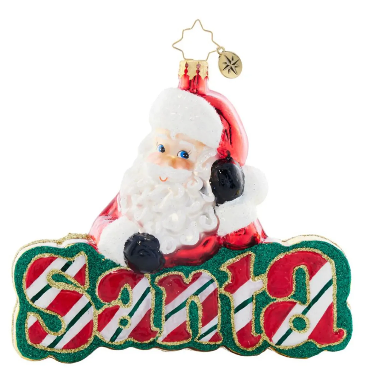 What's in a Name Santa? Ornament<Christopher Radko Sale