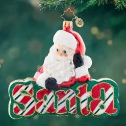 What's in a Name Santa? Ornament<Christopher Radko Sale