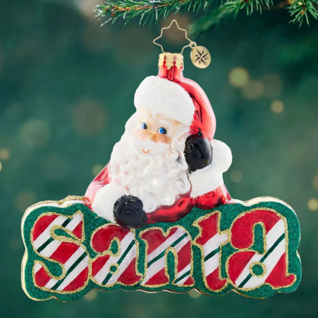 What's in a Name Santa? Ornament<Christopher Radko Sale