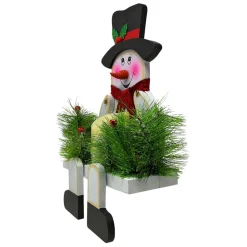 Whimsical Wooden Snowman Candle Sitter< Online