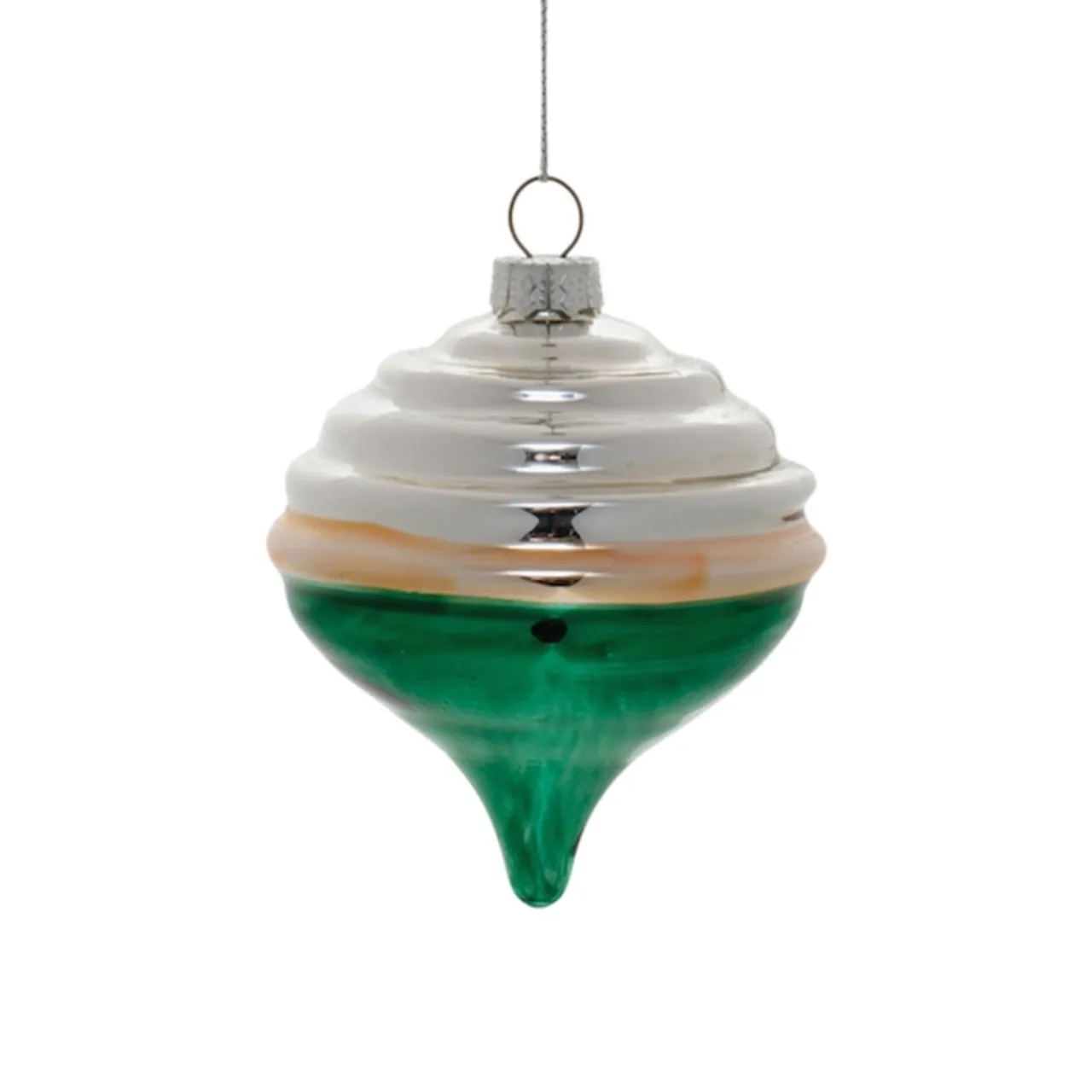 White and Green Onion Ornament< Sale