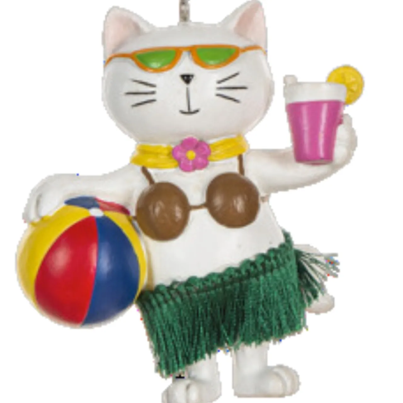 White Beach Cat Ornament< Outlet