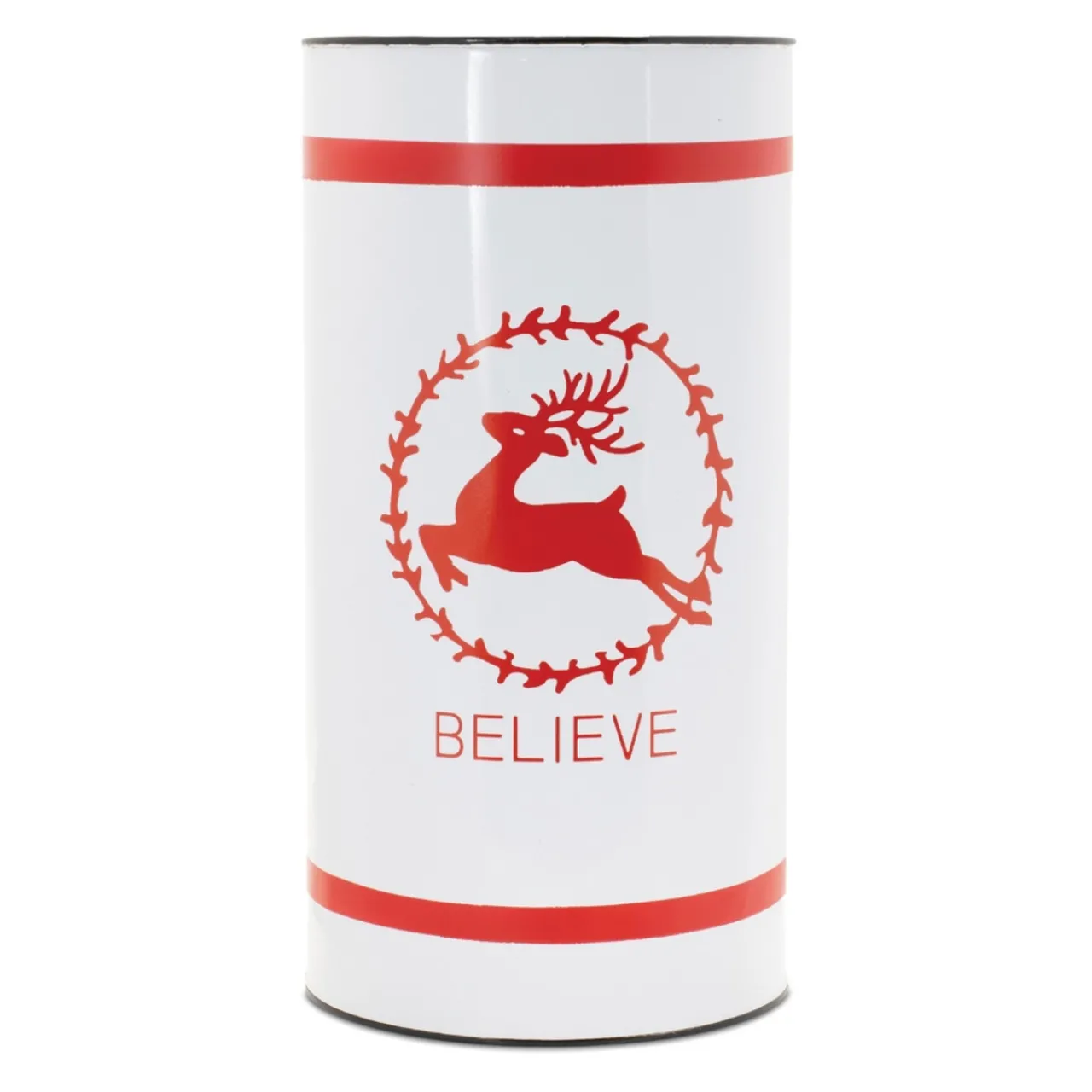 White Believe Holiday Container< Fashion