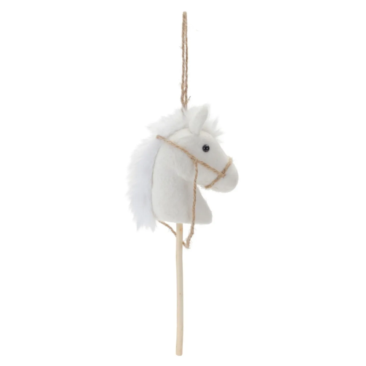 White Hobby Horse Ornament< Sale