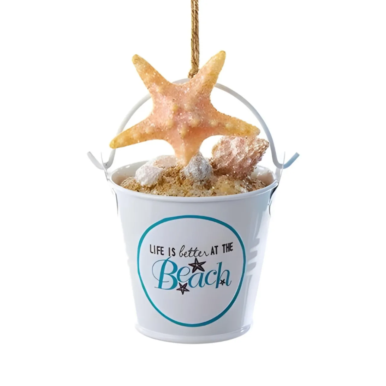 White Sand Beach Bucket Ornament<Kurt Adler Hot
