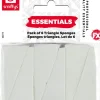 6 white triangle-shaped make-up sponges< Best