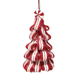 Wide Peppermint Ribbon Candy Striped Tree Ornament< Hot