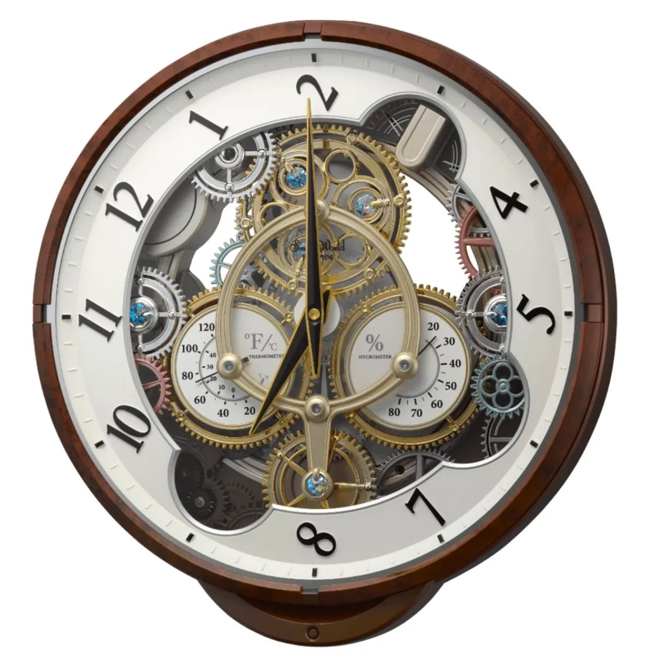 Widget - Woodgrain Clock<Rhythm Clocks Clearance