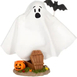 Wiggle Ghost with Bat Halloween Decoration< Sale