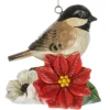 Winter Florals Chickadee Ornament< Best