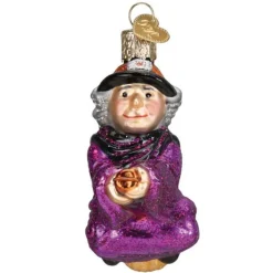 Witch On Broomstick Ornament - The Christmas Loft<Old World Glass Best