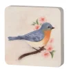 Wood Bird Block Blue 5"x5"< Hot