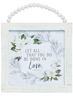 Wooden Decor "Let All That You Do Be Done In Love"< Fashion