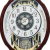 Woodgrain Marvelous Rhythm Clock - The Christmas Loft<Rhythm Clocks Outlet