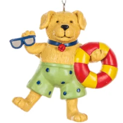 Yellow Beach Dog Ornament< Discount