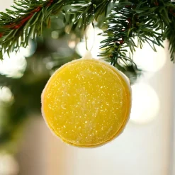 Yellow Mini Macaroon Ornament<Kurt Adler Online