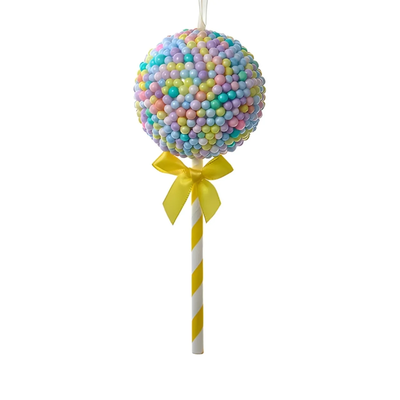 Yellow Stick Bubblegum Ball Lollipop Ornament<Kurt Adler Best